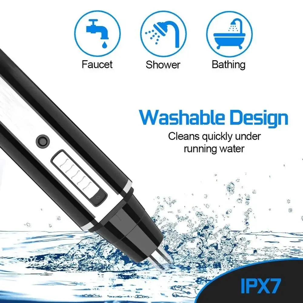 Kemei KM-6630 ماكينة تشذيب 4 في 1 للرجال ماكينة تشذيب الأنف والأذن قابلة لإعادة الشحن لتنظيف شعر اللحية والأنف والأذن