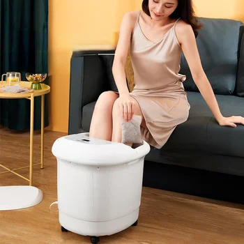 고급 메모리 기능 발 목욕 욕조, 6 턴테이블 서핑 마사지, 종아리 위 전기 일정 온도, 발 흡수 대야