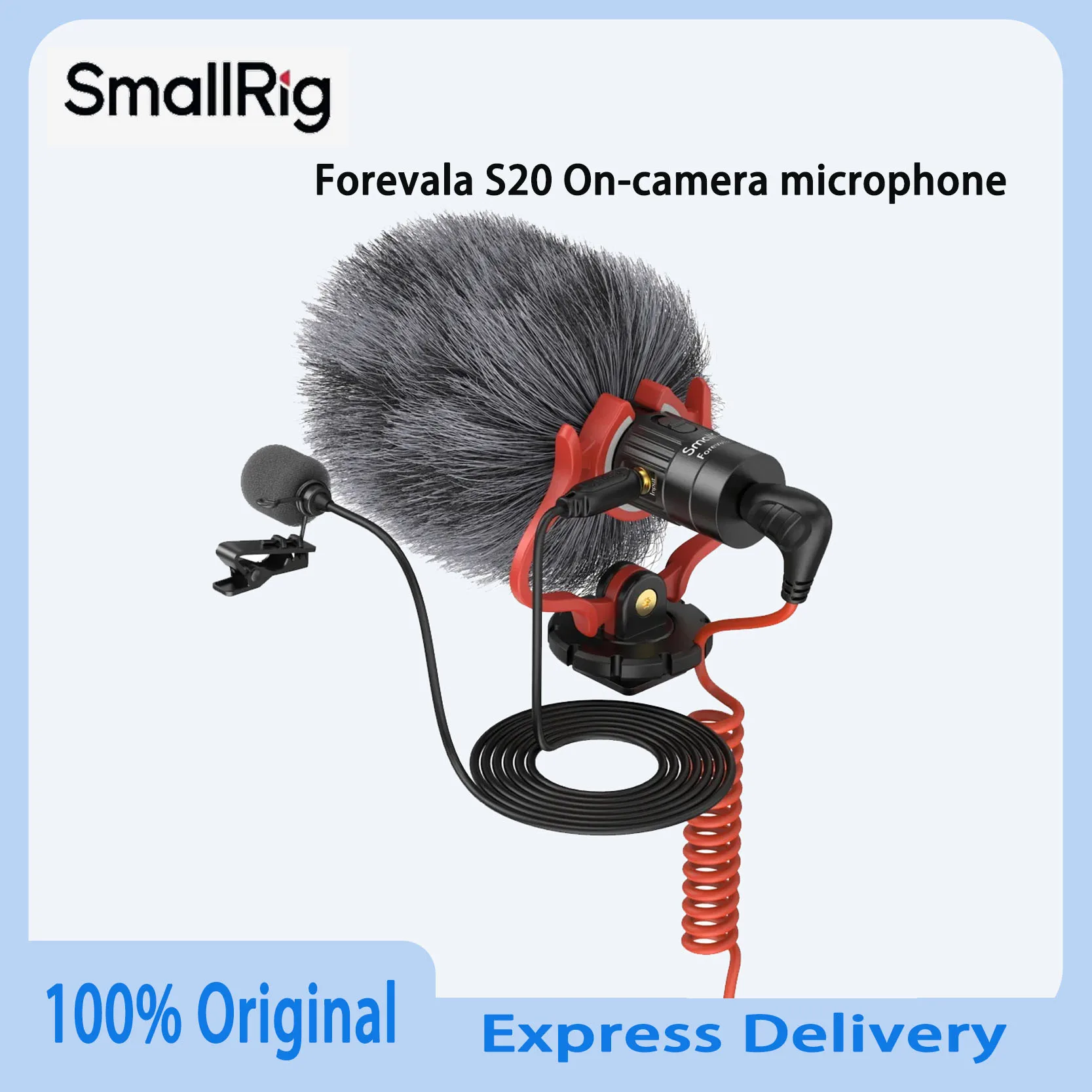 

Оригинальный SmallRig S20 3468, микрофон с амортизационным креплением для камеры, видеостереомикрофон для DSLR iPhone и смартфонов