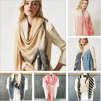 סחר חוץ מקורי מוצר יחיד איטליה חדש חם ונוח twinset צעיף צעיף נשים צעיף