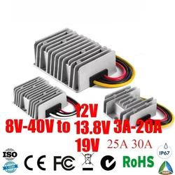 8V-40V to 12V 13.8V 19V 3A 6A 10A 15A 20A 25A 30A DC DC Voltage Stabilizer Power Converter Regulator Boost Buck LED Solar Car