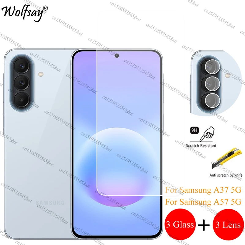 Camera Lens Protector For Samsung Galaxy A57 Screen Protector Samsung A57 A37 Clear Front Glass For Samsung A57 Glass 6.7 inch