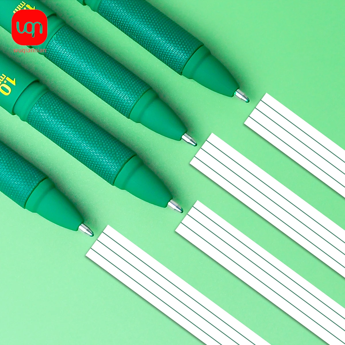 3/6pcs Green Ink Gel Pens,, 1.0mm,for Writing, Large Capacity Refill, Office Supplies Back To Sochool