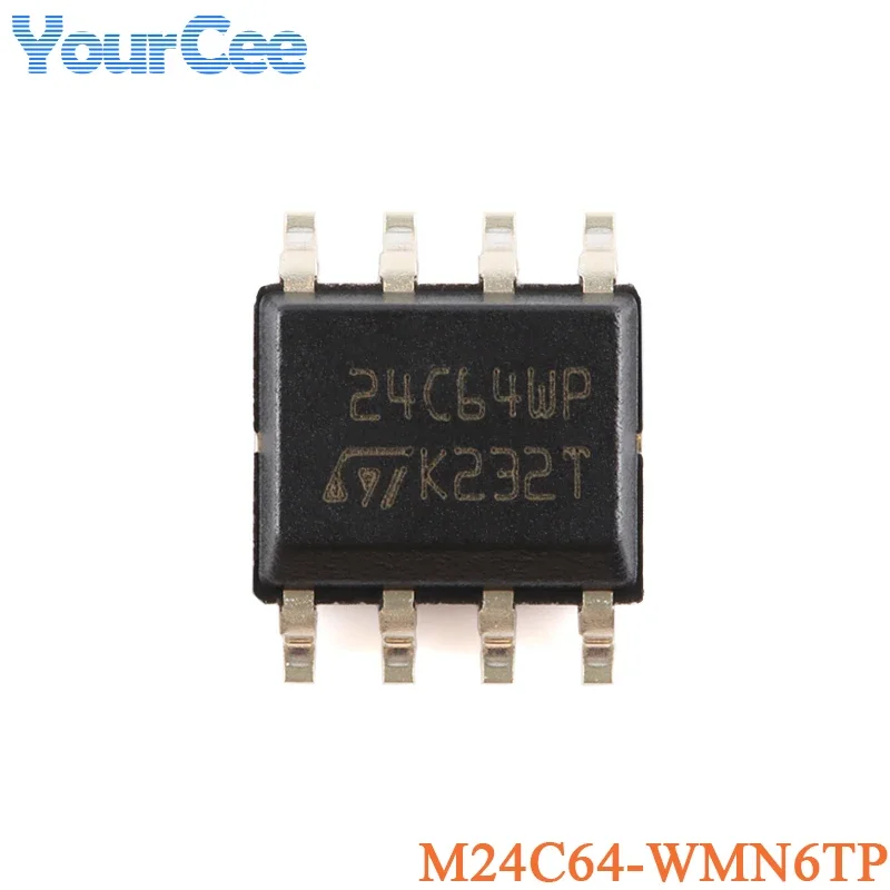 10Pcs M24C WMN6TP SOP-8 Serial I2C IIC Bus EEPROM Chip 64Kbit 32Kbit 8Kbit 4Kbit 1Kbit M24C64 M24C32 M24C08 M24C04 M24C01 SMD IC