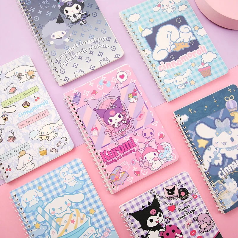 

Блокнот Sanrio Kuromi Cinnamoroll Pachacco, 4 шт., ежедневник, Еженедельный планировщик, блокнот, школьные канцелярские принадлежности, оптовая продажа