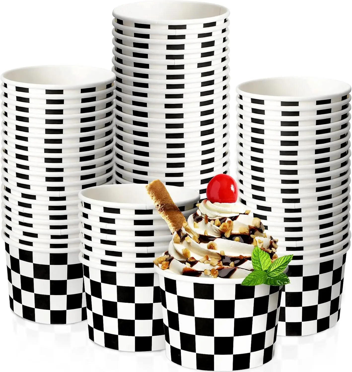 سباق السيارات حفلة عيد ميلاد لوازم الفشار صناديق أسود أبيض متقلب صواني الطعام ورقة وعاء للوجبات الخفيفة سباق السيارات الصبي عيد ميلاد upplies