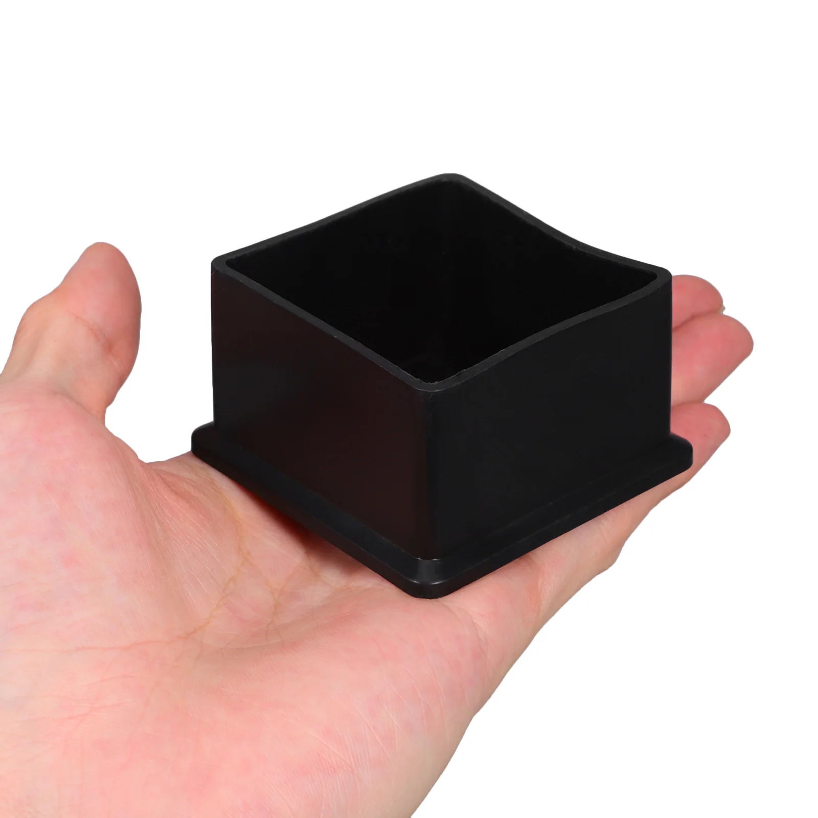 

12Pcs Furniture Leg Covers Soft PVC Square 5cm Non-Slip Water Resistant Chair Table Floor Protectors Pads Black