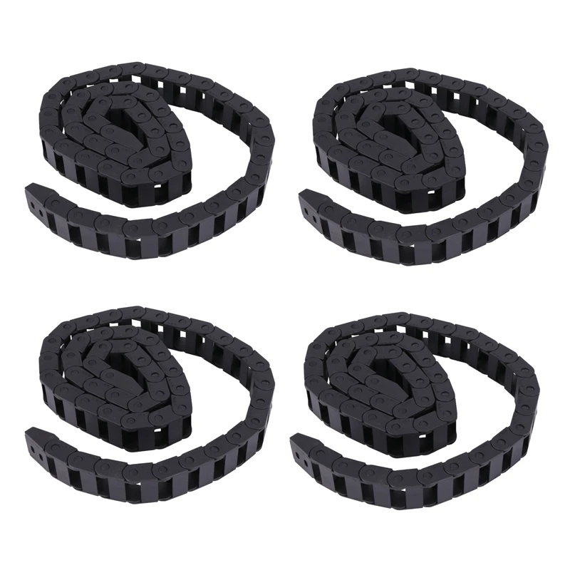 4X 10 X 20Mm 1M Open On Both Side Plastic Towline Cable Drag Chain