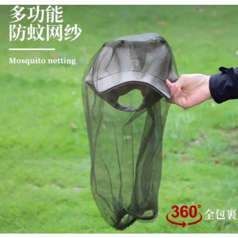 Anti Mosquito Bee Insect Mesh Hat Head Face Protection Net Cover for Camping Outdoor Travel