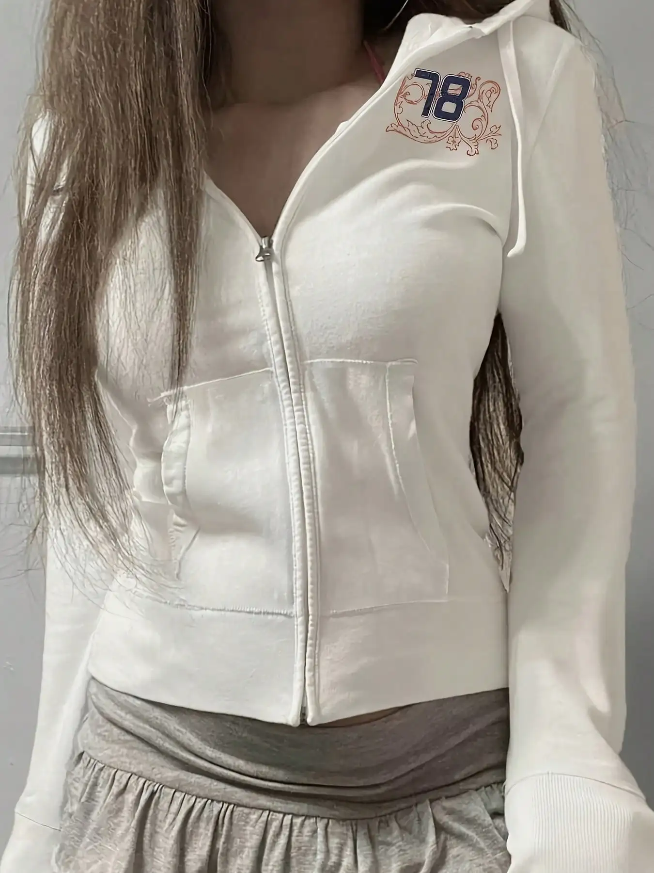 

Women's Fashion Casual Slim Fit Y2K Digital Print Sweatshirt Trendy Streetwear Style Comfortable Hoodie