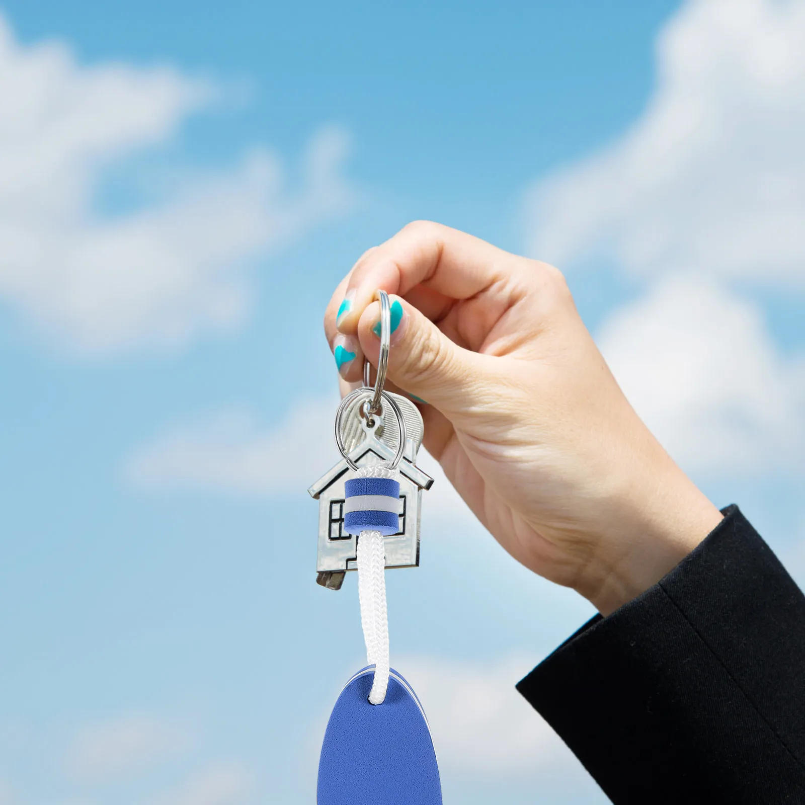 6Pcs Floating Keychains Bright Color Eva Key Floats for Boat Keys Surfboard Surfing Rafting Canoeing Water Skiing Outdoor Sports