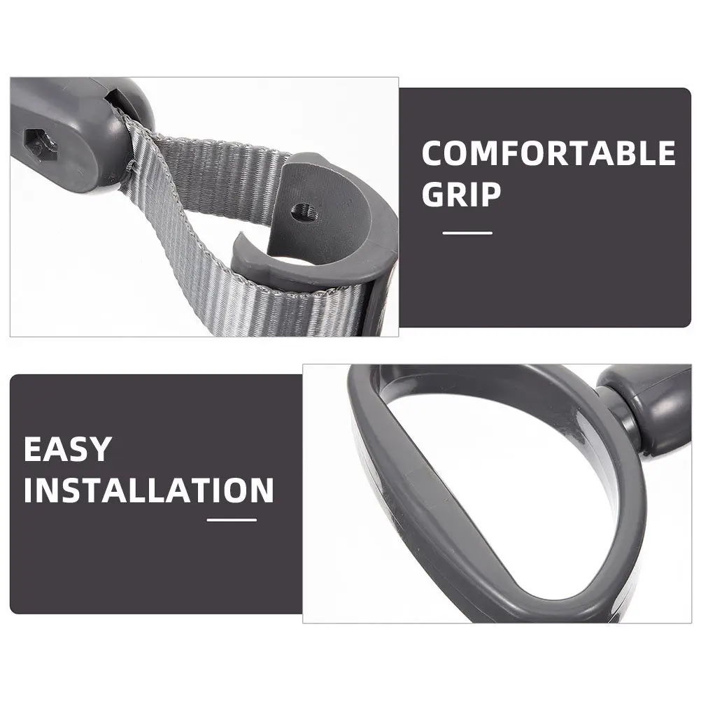 2Pcs Semi-Circle Plastic Hand Straps Comfortable Non-Slip Grip Multipurpose Bus Subway Elderly Disabled Assist Car Door Handle