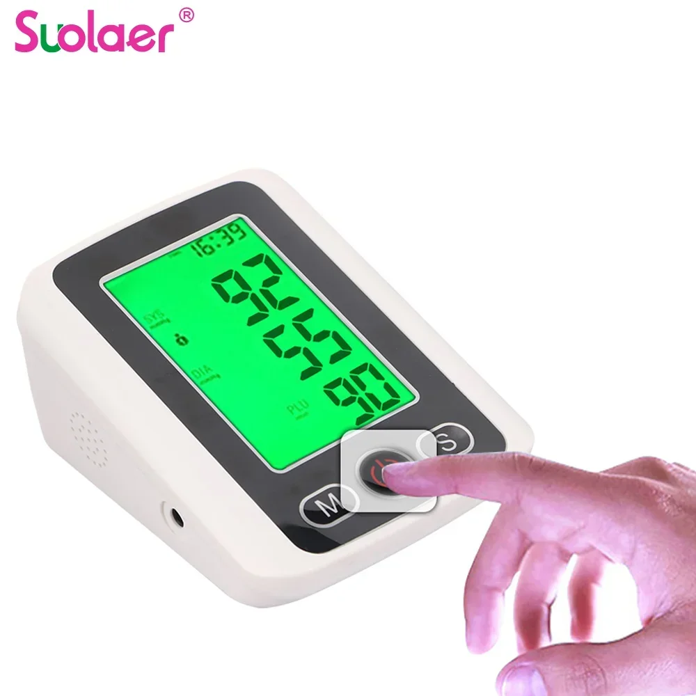 Voice Arm Blood Pressure Monitor Large LCD HD Cuff Medical Nurse Device Sphygmomanometer Blood Pressure Home Health Dector