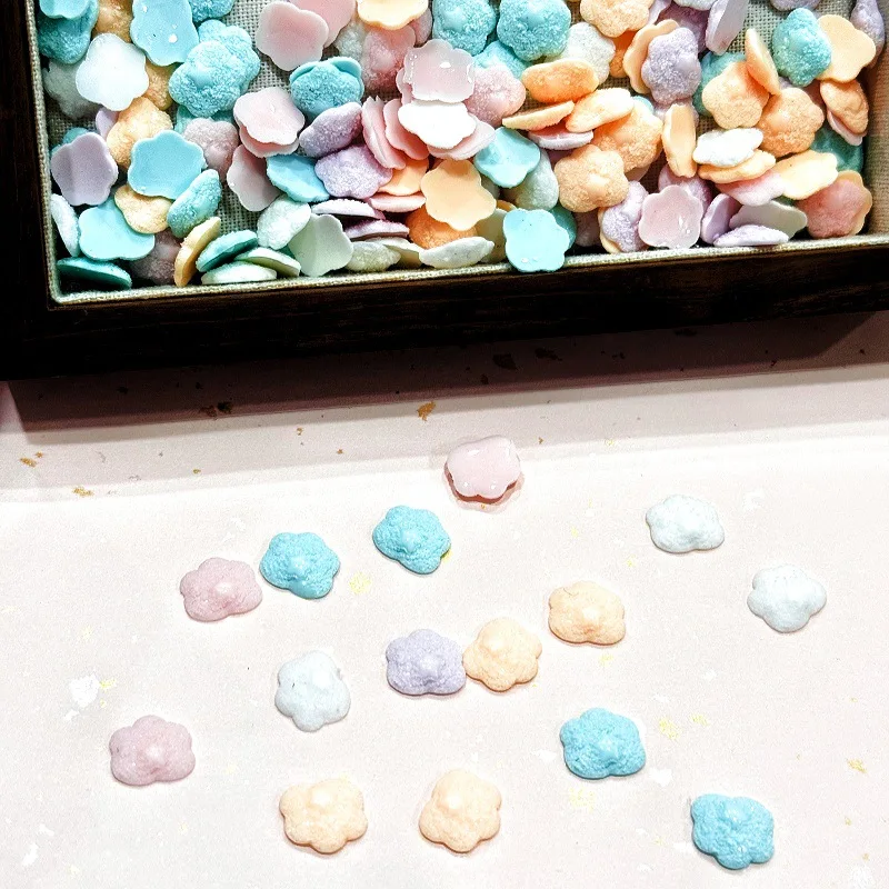 50Pcs 11X10.5mm Mini Sugar Cloud Resin Charms DIY Cream Glue Gap Fillers For Nail Art Guka Card Phone Case Slime Craft Supplies