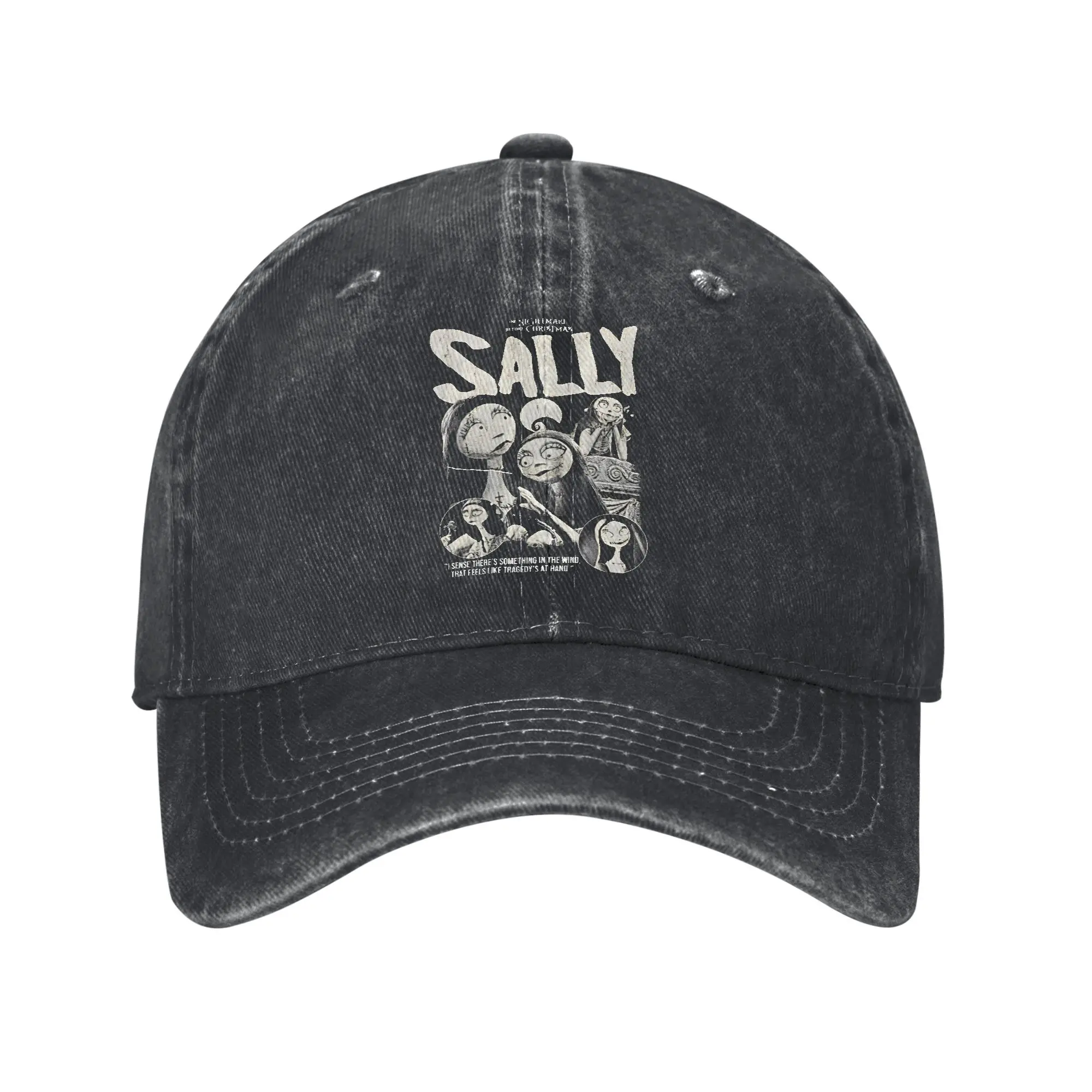 sally-pesadelo-antes-do-natal-bones-de-beisebol-unissex-halloween-angustiado-algodao-chapeu-vintage-ao-ar-livre-verao-ajustavel-snapback