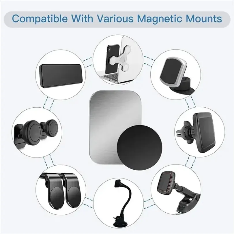 Disk Thin Metal Plate Disk For Magnetic Car Phone Holder Iron Sheet Sticker For Magnet Tablet Desk Phone Car Stand Mount Round