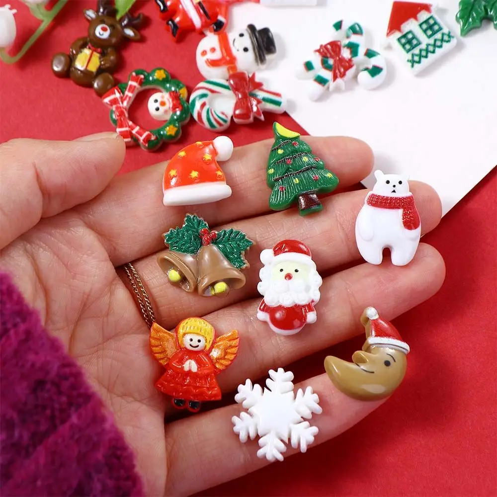 Manicure Accessory Jewelry Making Phone Case Decor Christmas Nail Charms Resin Pendant 3D Nail Art Decoration Craft Supplies