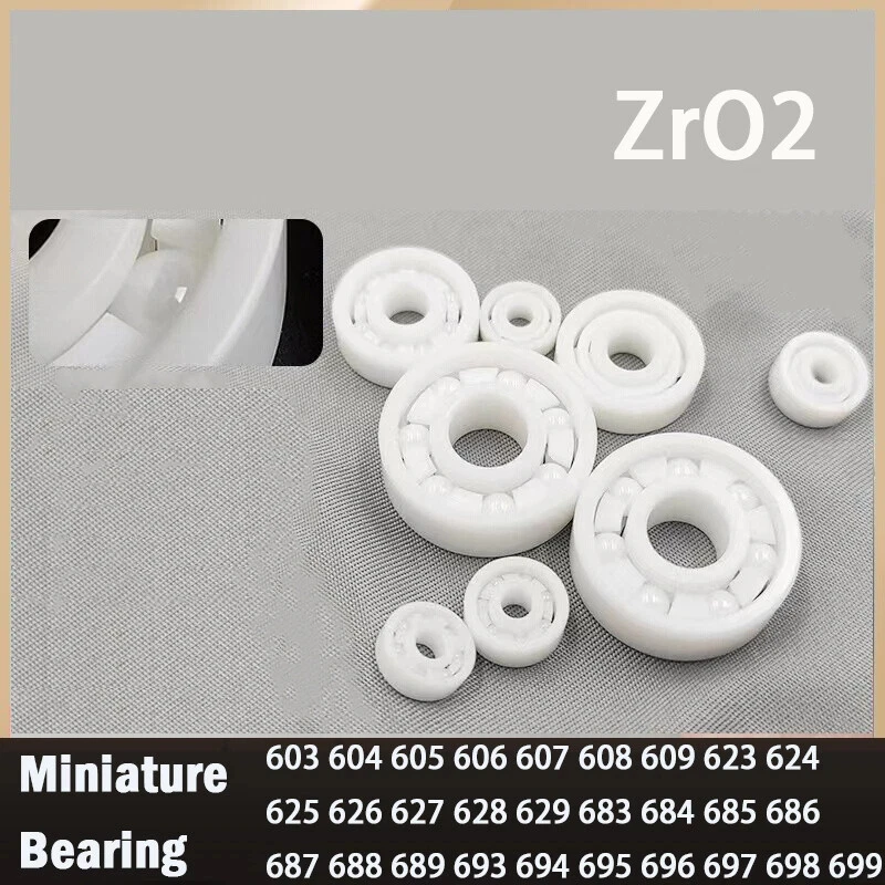 

1Pcs Full zirconia ceramic ball bearings, zirconia bearings, full ceramic bearing fishing reel bearings 603 604 605 ~ 699