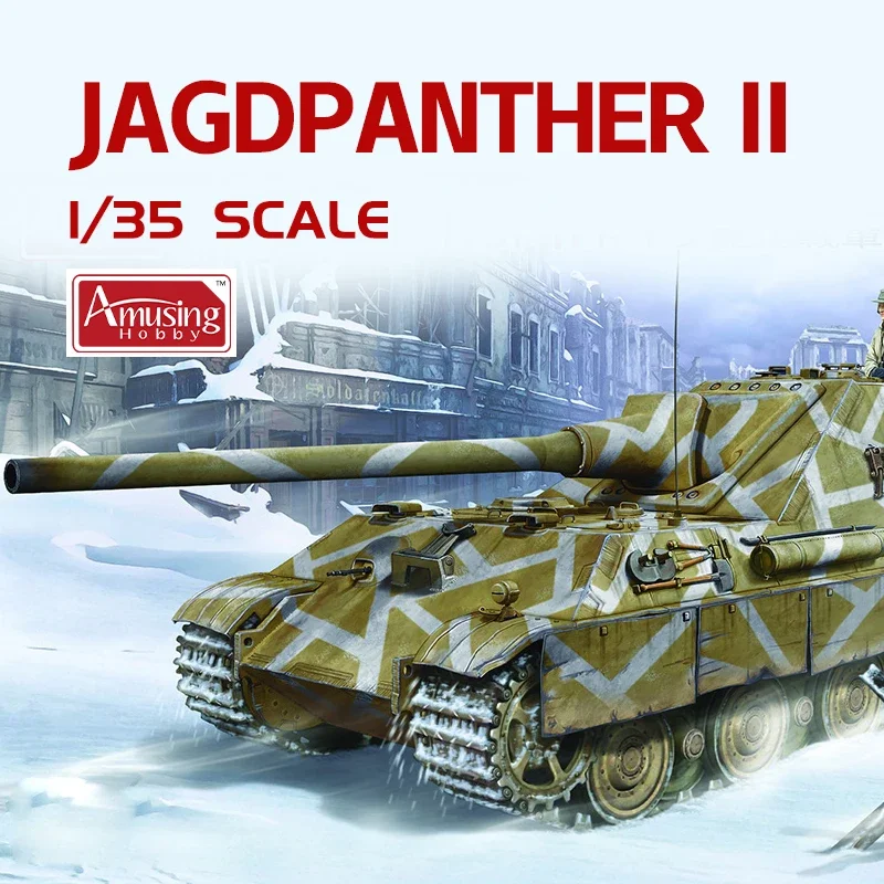 Amusing Hobby 35A011 1/35 Tank Destroyer Jerman Jagdpanther II Model Kit Skala Tank