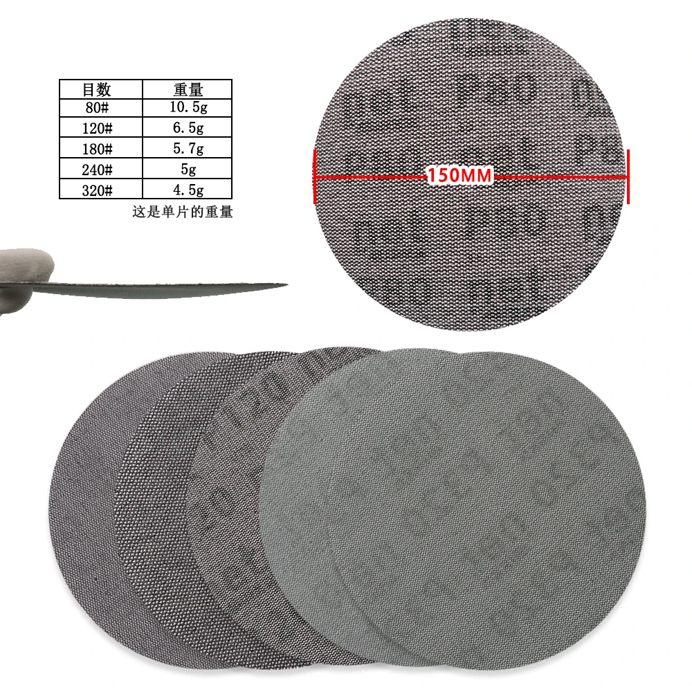 Mirka and 977A+ Mesh Sandpaper Mixed 5/6 Inch10 Pcs Assorted 80-800 Grits Different Kind Hook and Loop for Polishing Metal