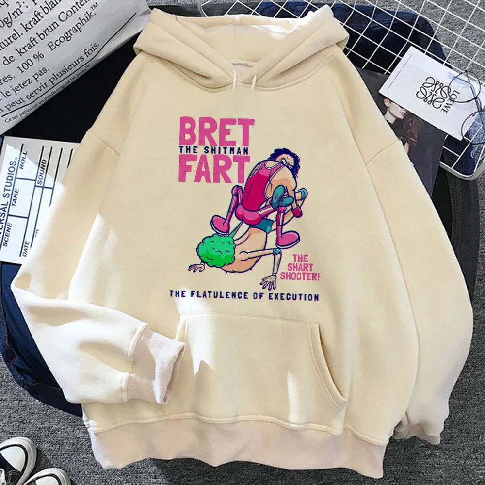 

Bret Hart hoodies women anime streetwear japanese long sleeve top clothing sweater female 90s sweater