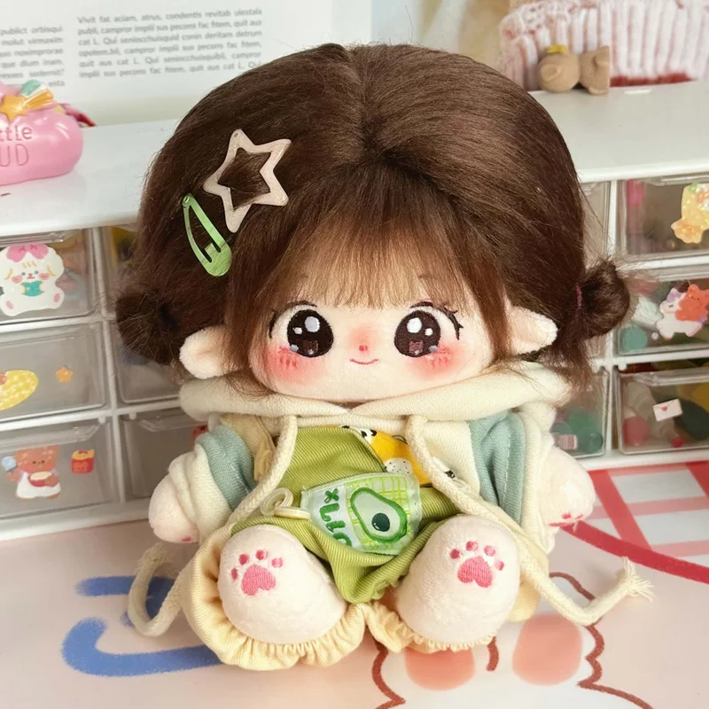 20cm Idol Doll Plush Cotton Star Dolls Kawaii Stuffed Baby Plushies bear overalls No Attributes Dolls Toys Kids Collection Gift