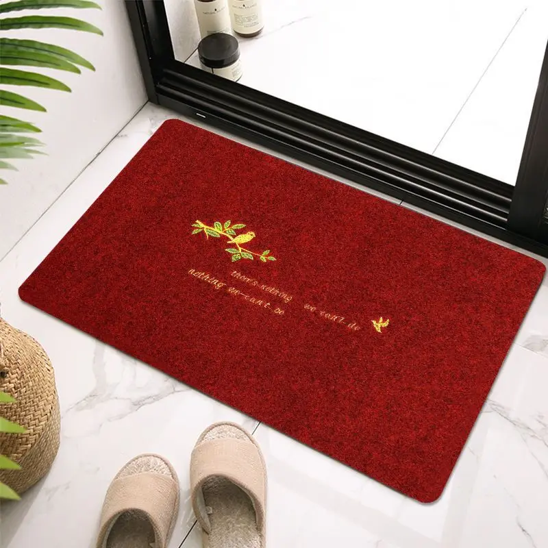 High-quality Entrance Door Floor Mats Simple Solid Color Home Corridor Door Decor Foot Pad Kitchen Anti-fouling Anti-slip Carpet