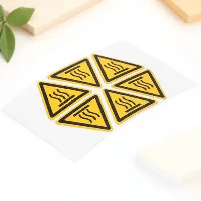 2 Sheets High Temperature Warning Stickers Do Not Touch Hot Surface Safety Caution Signs Warning Scald Stickers for Equipment