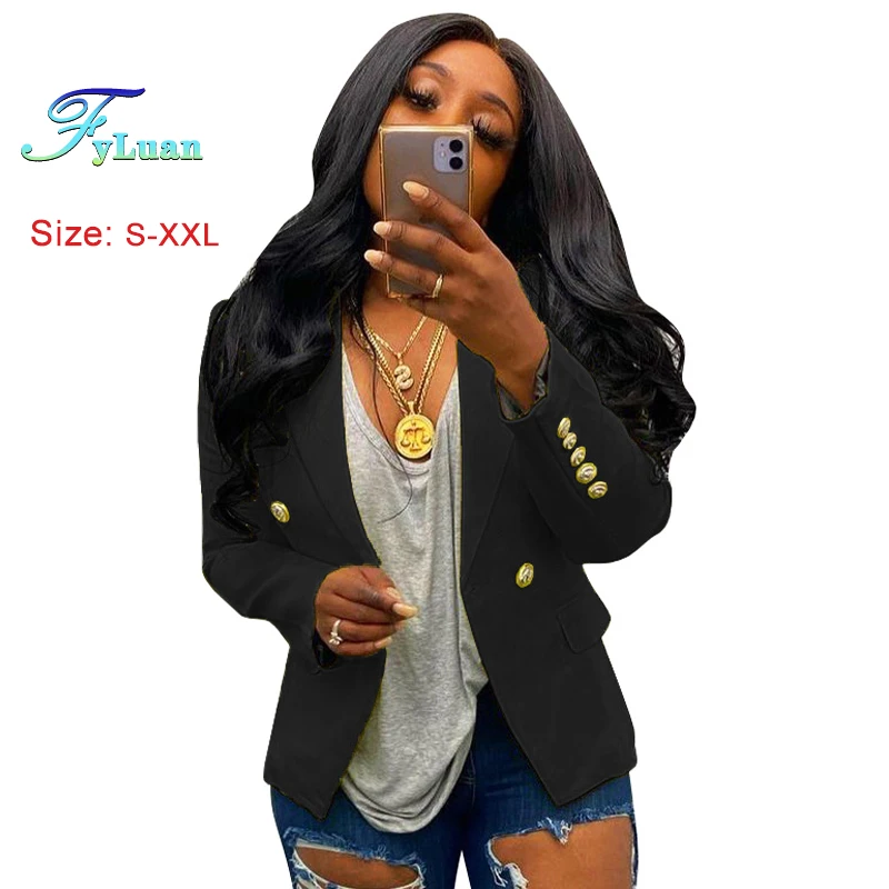 

2025 Новый стиль, женский маленький пиджак, модный однотонный цельный костюм с длинными рукавами и карманами, топ, повседневный пиджак для поездок на работу, пальто