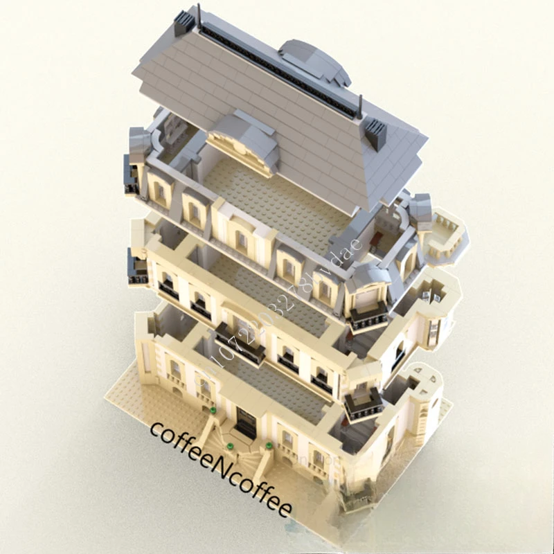 4621PCS Château Saint-Jean MOC Creativo vista stradale Modello Building Blocks Architettura FAI DA TE Educazione Modello di Montaggio Giocattoli Regali