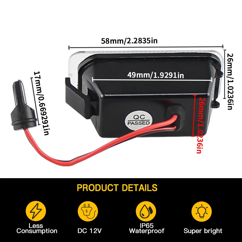 2 قطعة OEM الأبيض رقم لوحة ضوء مصابيح ترخيص LED لفورد فوكس MK2 هاتشباك تجميل 2008-2010 التركيز MK3 2010-فصاعدا