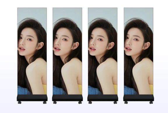 Integrated Upper Lower Split-Screen LED Advertising Machine Smart Commercial Display Equipment P1.53 HDR10+ 600cd Brightness