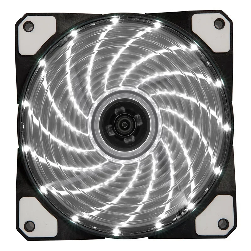 12cm computer chassis fan with 15 multicolor LED lights effective radiator for gaming and high performance PCs