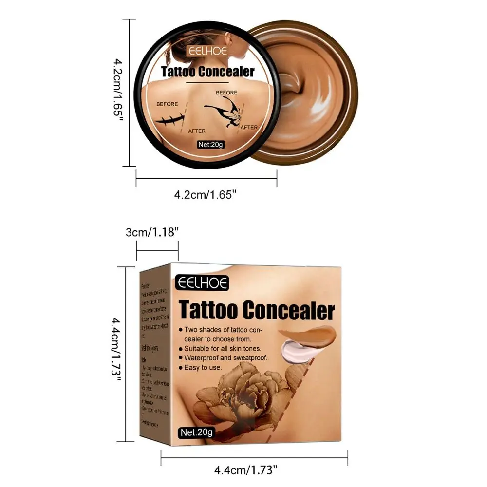 20G Tattoo Concealer Been Make-Up Verhelderende Zweetbestendige Waterdichte Foundation Verbergen Gemakkelijk Waterdichte Body Concealer Littekens