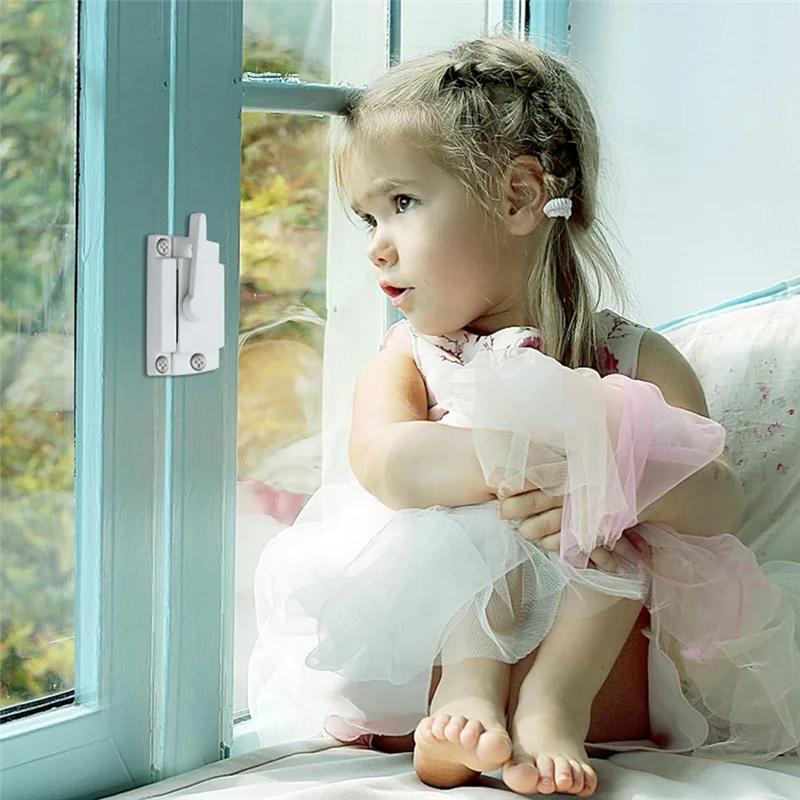 

Window Strap Lock, Cam Action White Window Lock, Window Latch With Fixed Die-Cast, Suitable For Sliding Windows Easy Install