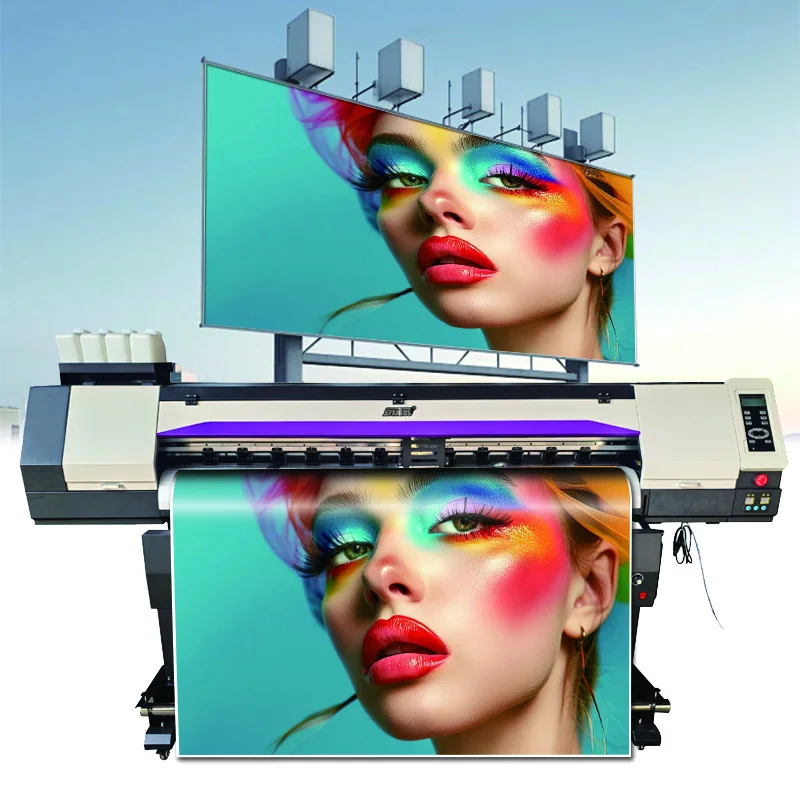 Santos 1.6M Eco Solvent Printer Signboard Vinyl Inkjet Wallpaper Canvas Printing Machine Xp600 I3200