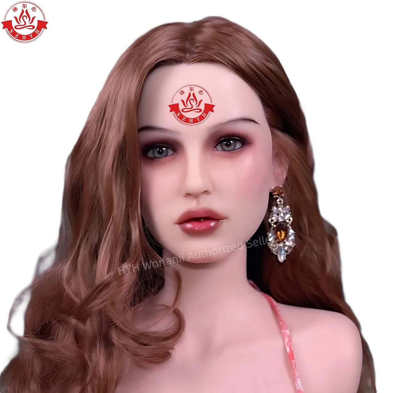 

Wonanii Пищевой силикон с большой головкой HYH-SHB-XB-0033, интерфейс M16 с закрытым ртом, практика макияжа, дизайн прически, фотография