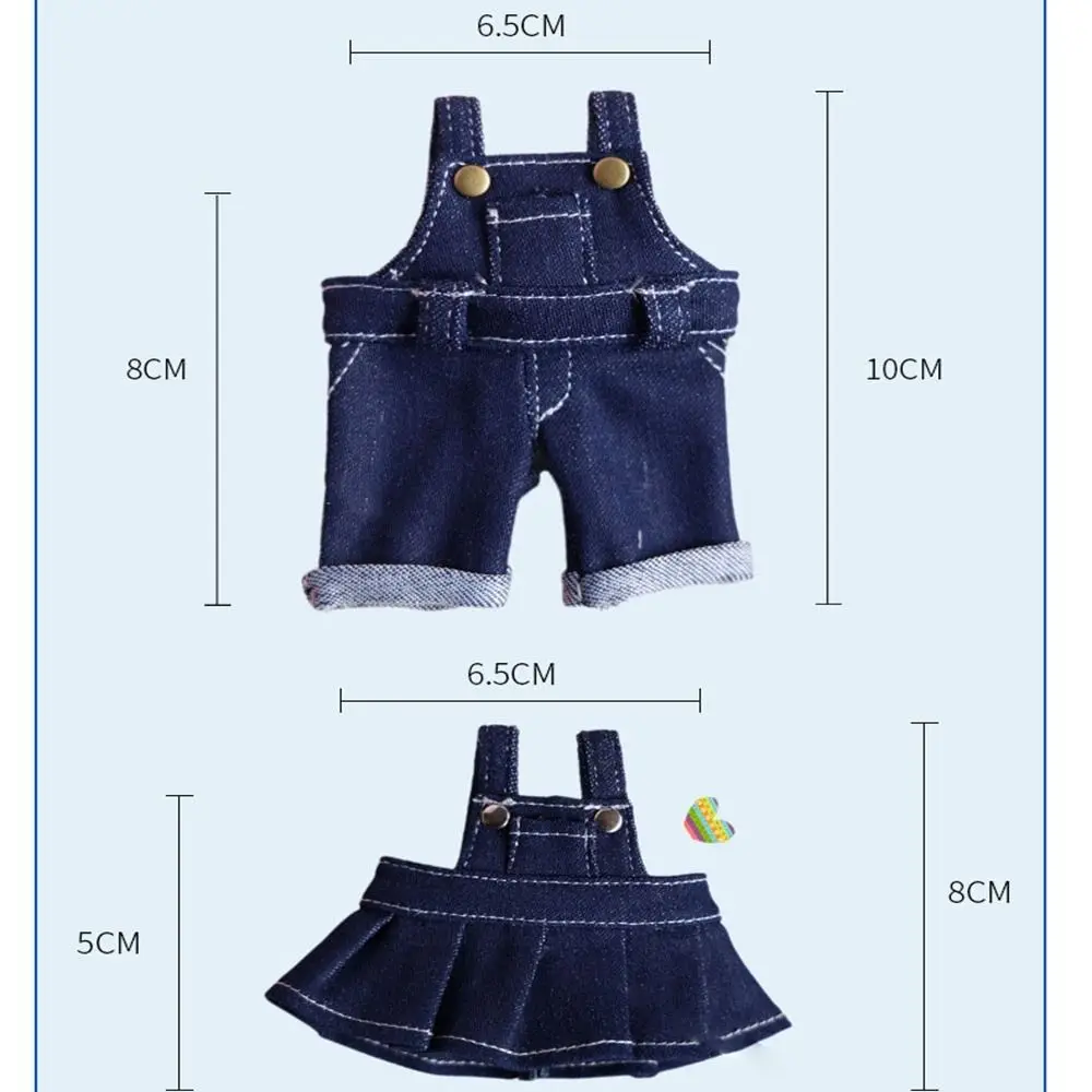 Hochwertiger 15-cm-Rock, Overall, mehrfarbig, Jeans, Kleidung, Trägerrock