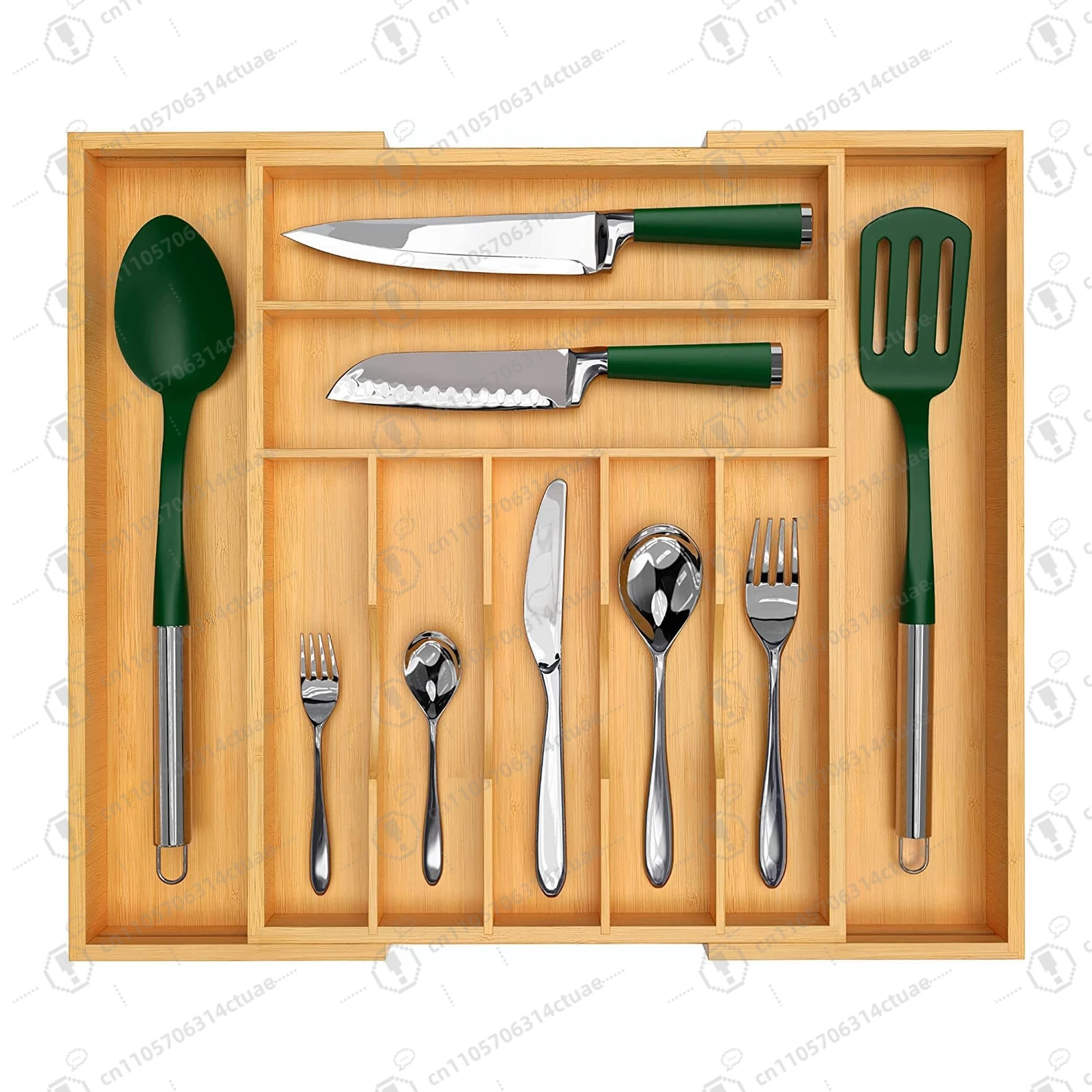 

Expandable Bamboo Kitchen Drawer Organizer, High Quality Cutlery Storage Tray for Home