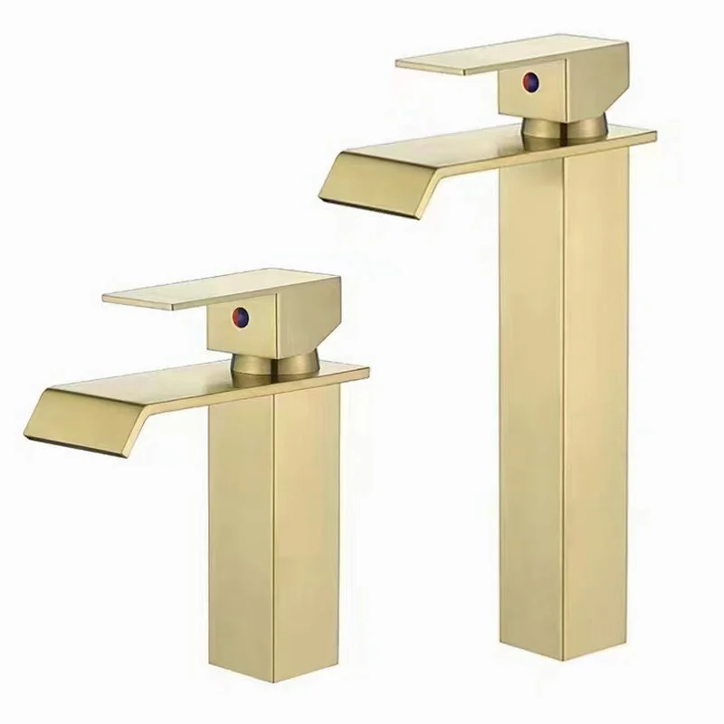 

Stainless steel waterfall faucet wash basin basin faucet hot and cold mixed water bathroom faucet