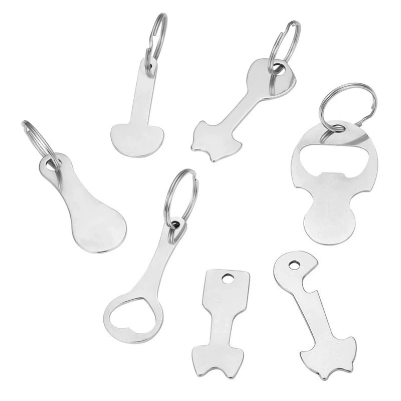 

Stainless Steel Trolley Unlock Release Key:Cart Token with Anti-Lost Key Ring Quarter Keychain Ideal Accessory for Shopping Cart