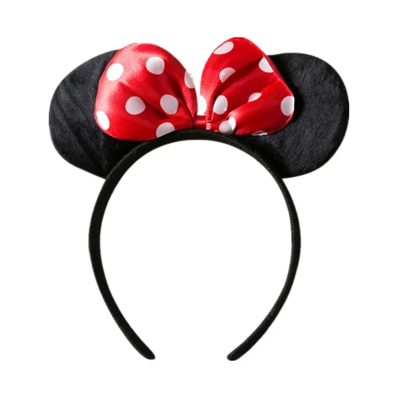 3pcs Halloween Red Pink Minnie Mickey Ears Headband for Kids Christmas Carnival Party Big Bow Hairband Girls Hair Headwear