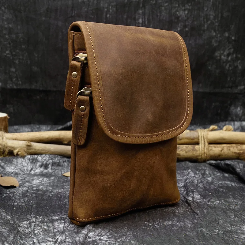 

Уличные многофункциональные поясные сумки в стиле ретро, деловые простые дорожные поясные сумки, модные кожаные сумки Privatiza MHYB