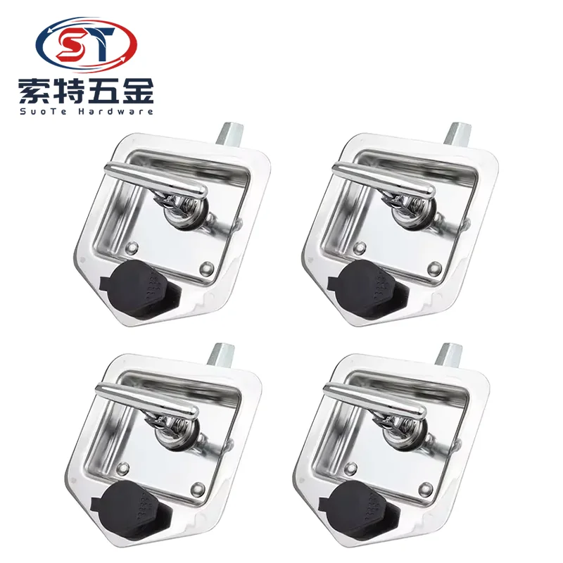 XK126Stainless Steel Highly PolishedTrailer Folding T Compression Handle Paddle Panel Latch RV Truck Toolbox Lock For UTE Drawer