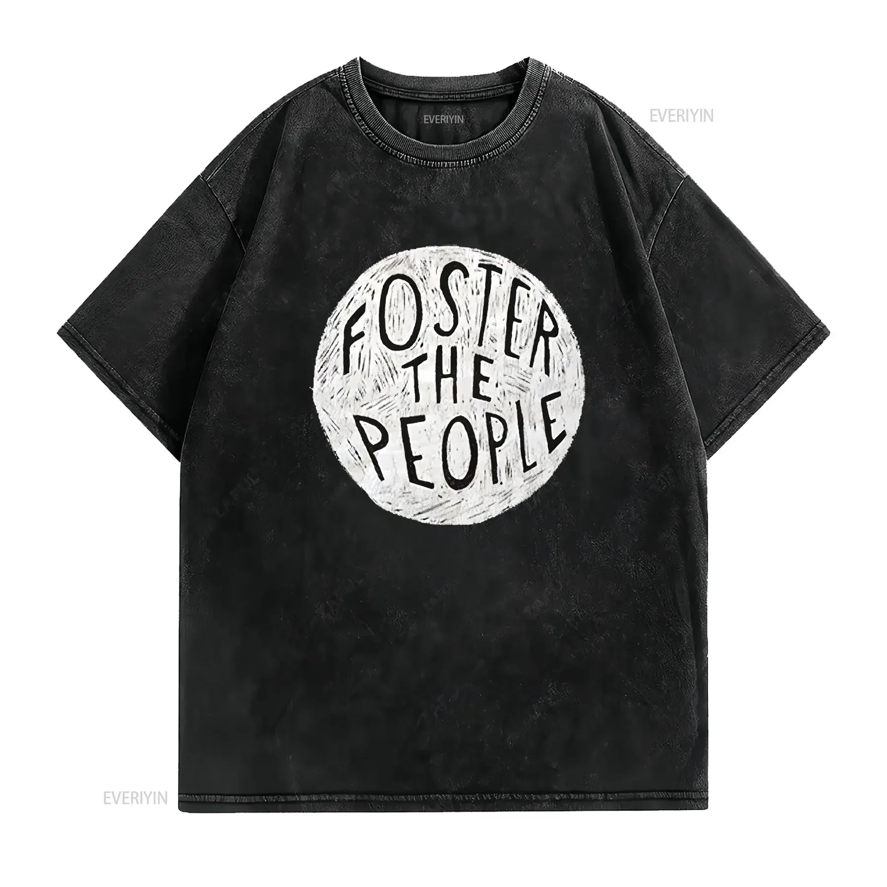 Foster The People Band T Shirt Black All Size Fans HRN83 vintage Washed Casual homme Versatile Breathable designer clothes