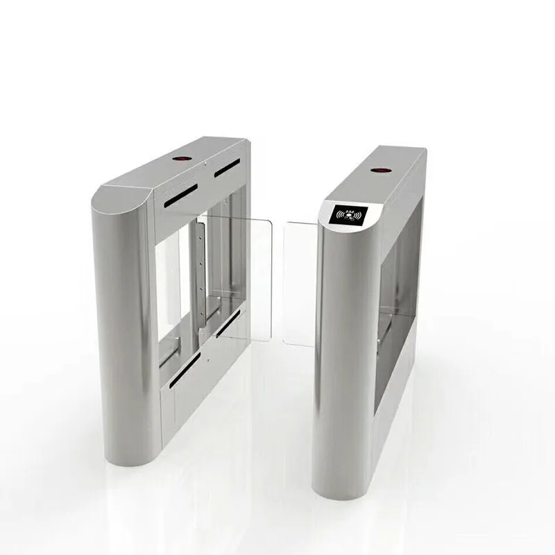 Zento Pedestrian Entry and Exit High Security Bi-Directional QR Code RFID Card Access Control System Swing Turnstile Airport Gym