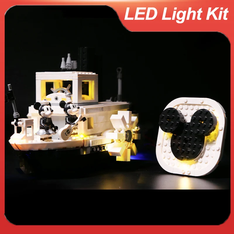 LED Light Up Kit For 21317 Steamboat Willie Blocks Lamp Set (only LED included no bricks)