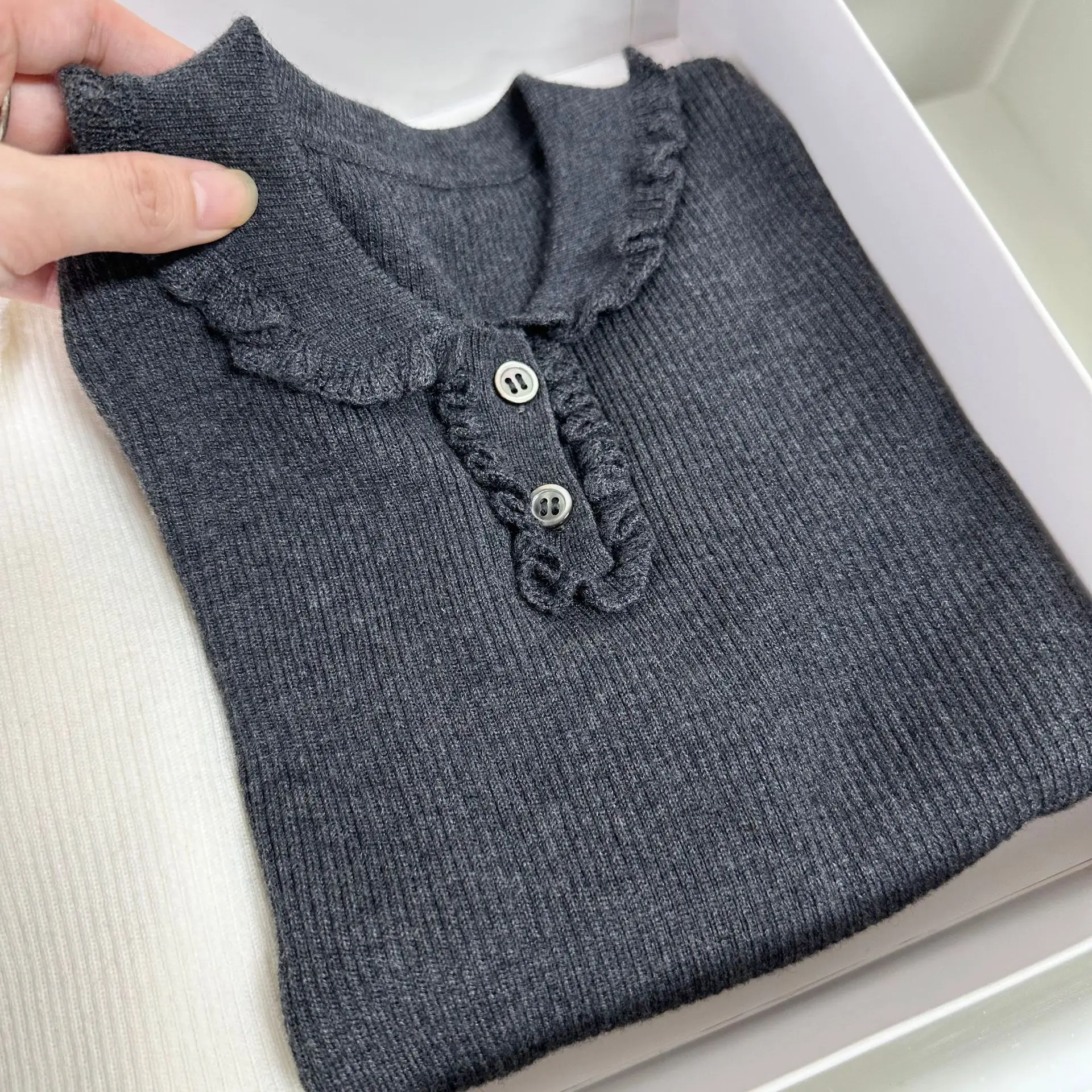 Kinder Strick pullover 2024 Winter Herbst Mädchen Strick pullover weiße Wolle Strick pullover Mantel Tops für Kleinkind Baby