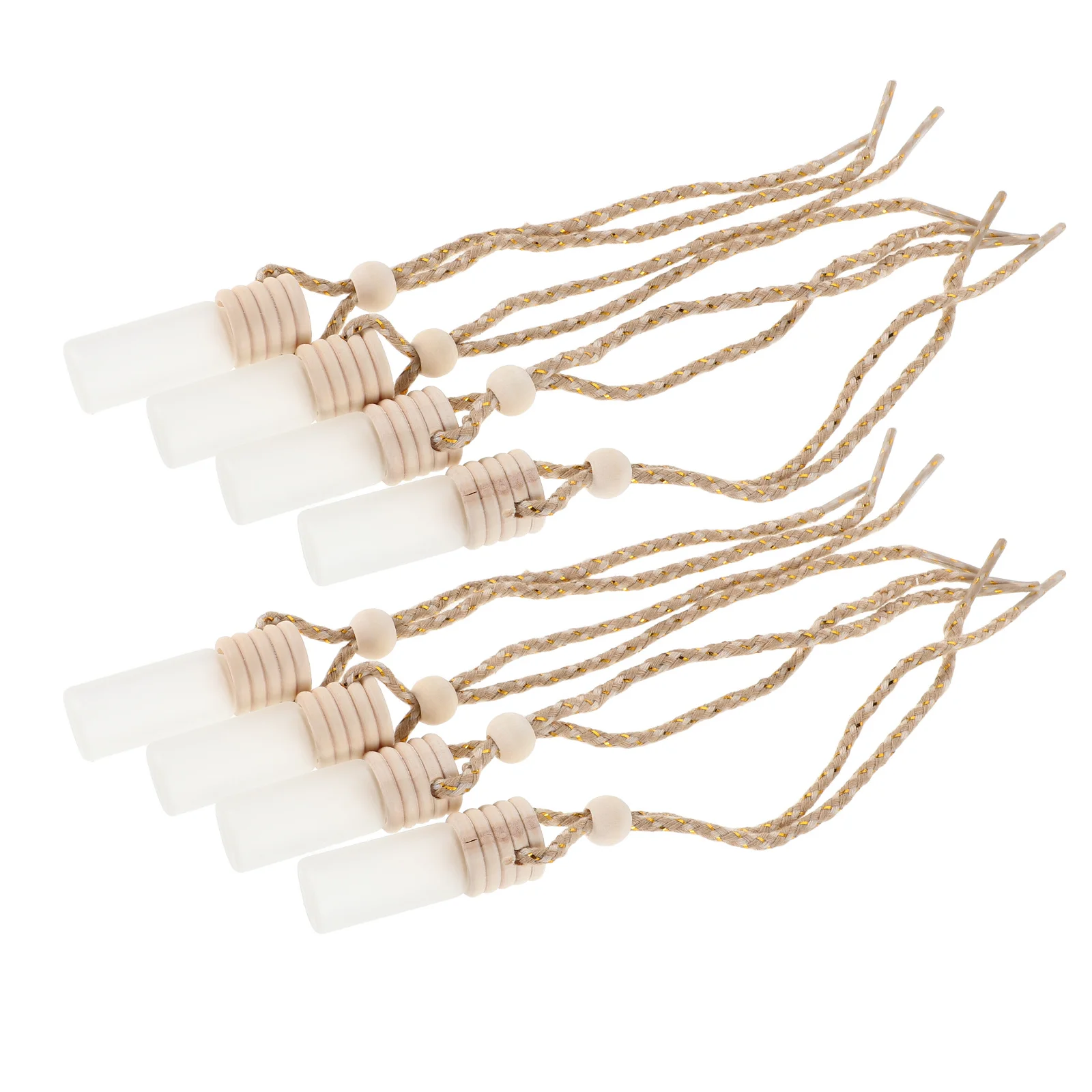 

8Pcs Car Aromatherapy Pendant Frosted Glass Hanging Refillable Perfume Bottles Car Air Freshener Decoration Perfume Bottles
