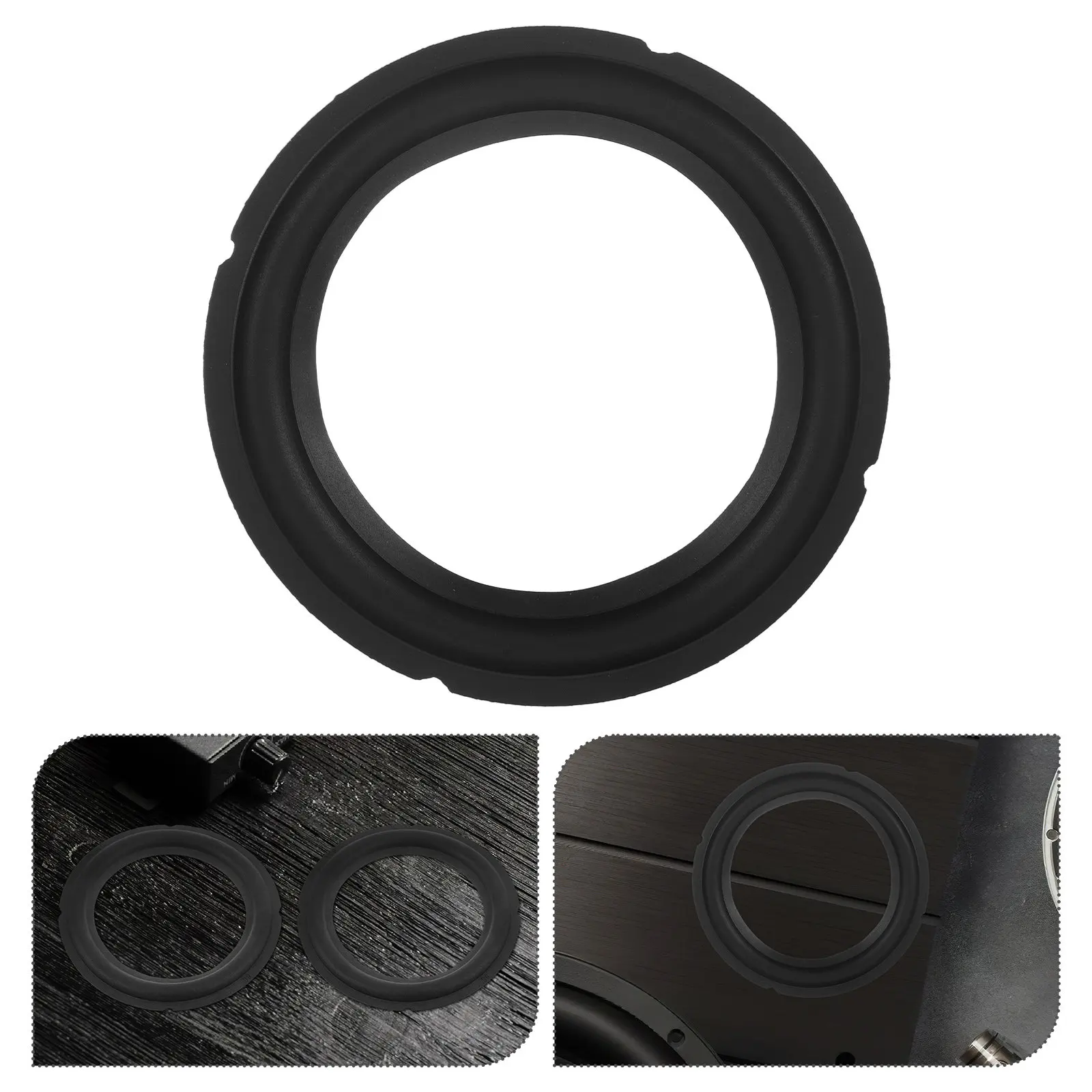 

4Pcs Round Rubber Speaker Edge Rings 3.93inch Loudspeaker Restoration Kit Replacement Parts DIY Repair Speaker Accessories